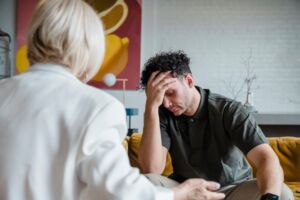 person in therapy